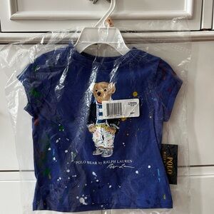 NWT Polo by Ralph Lauren Kids Navy Bear Tee 2T